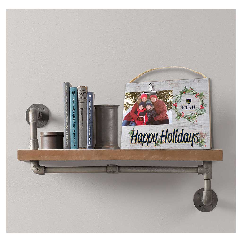 Happy Holidays Clip It Photo Frame East Tennessee State Buccaneers