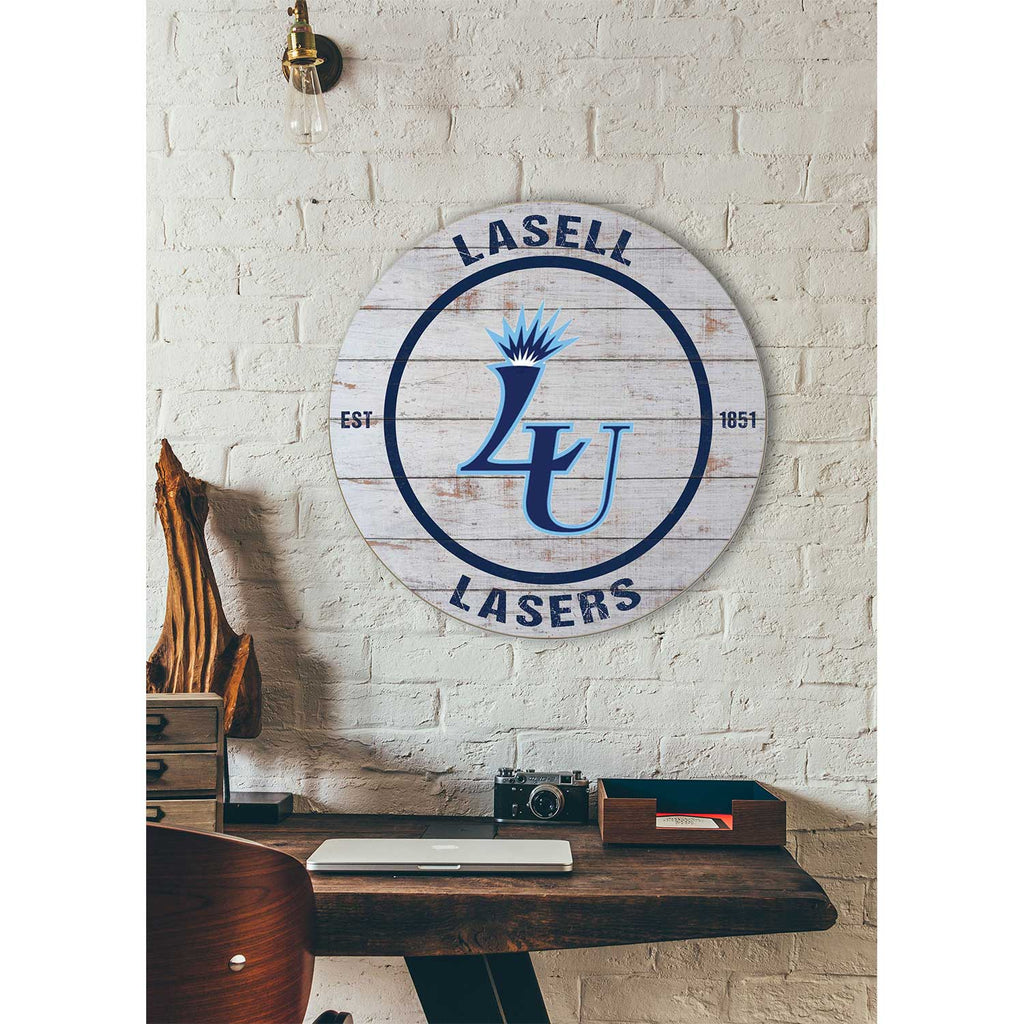 20x20 Weathered Circle Lasell College Lasers