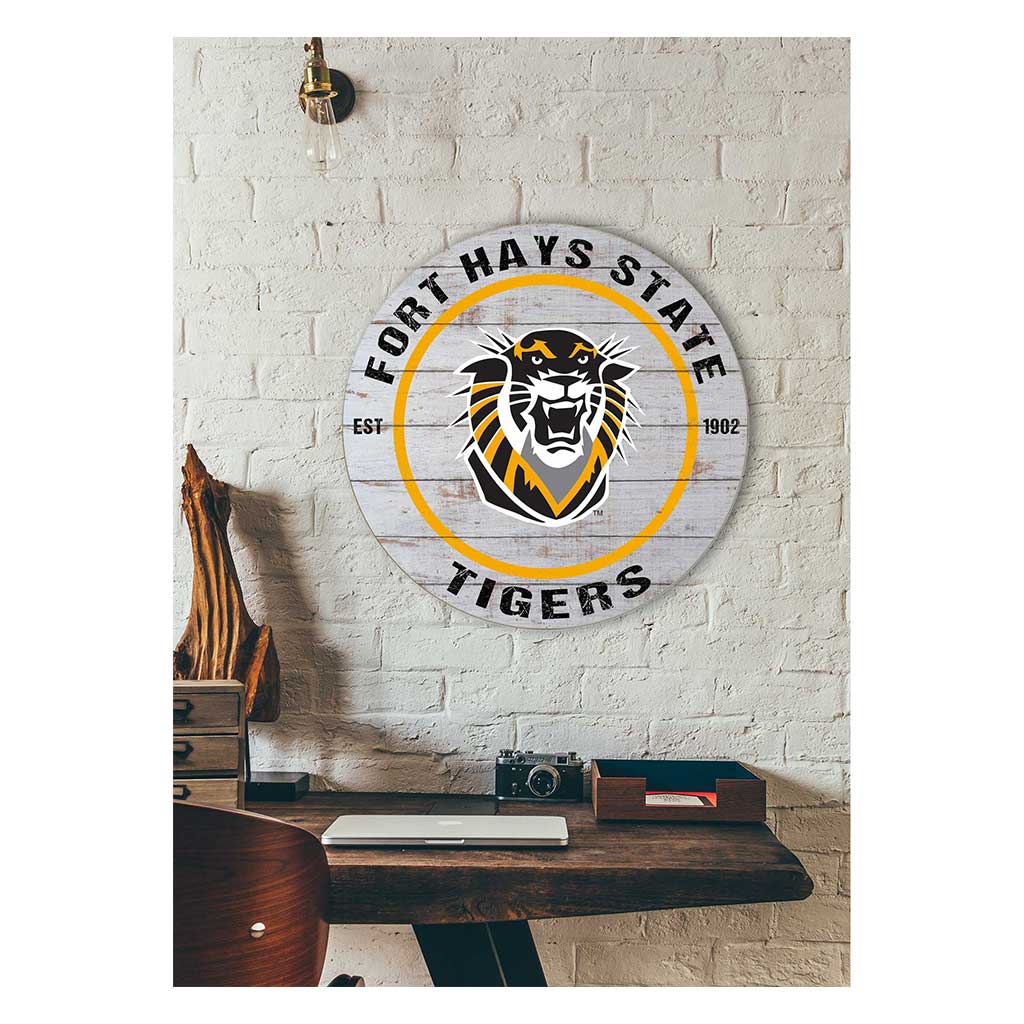 20x20 Weathered Circle Fort Hays State Tigers