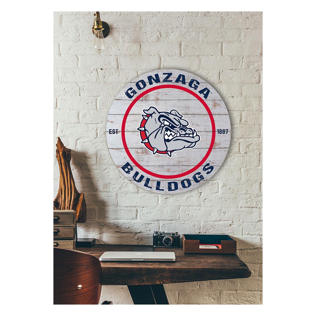 20x20 Weathered Circle Gonzaga Bulldogs