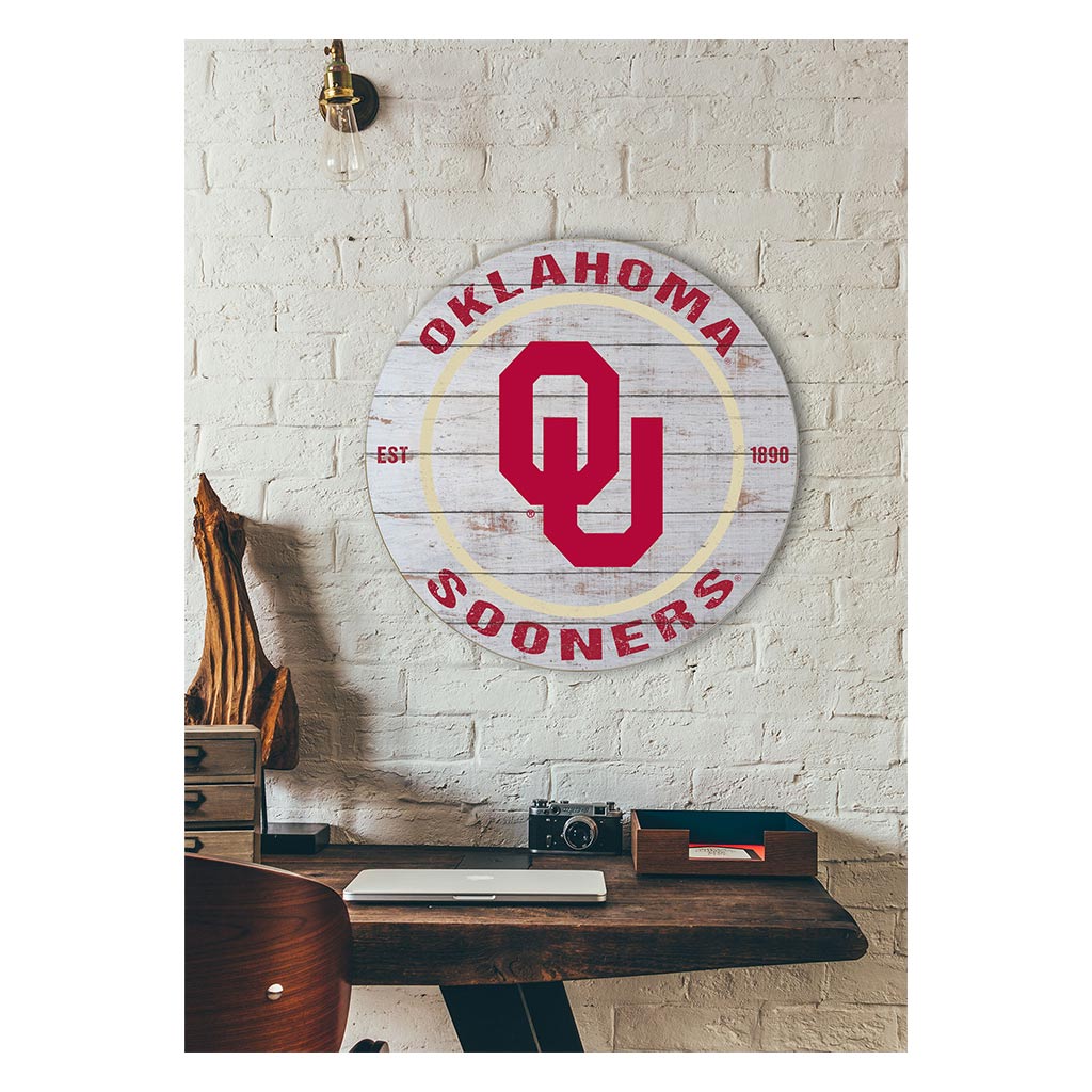 20x20 Weathered Circle Oklahoma Sooners