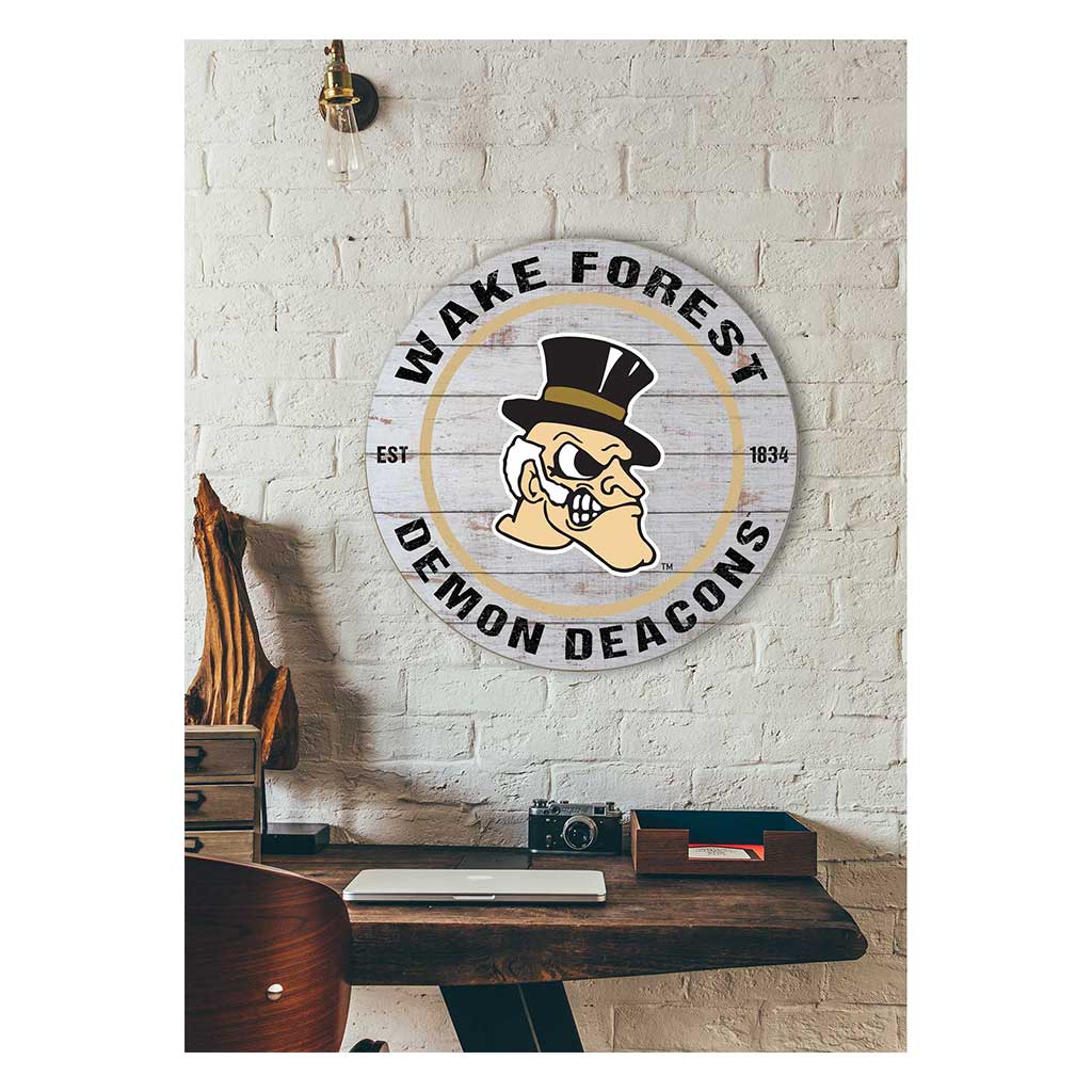 20x20 Weathered Circle Wake Forest Demon Deacons