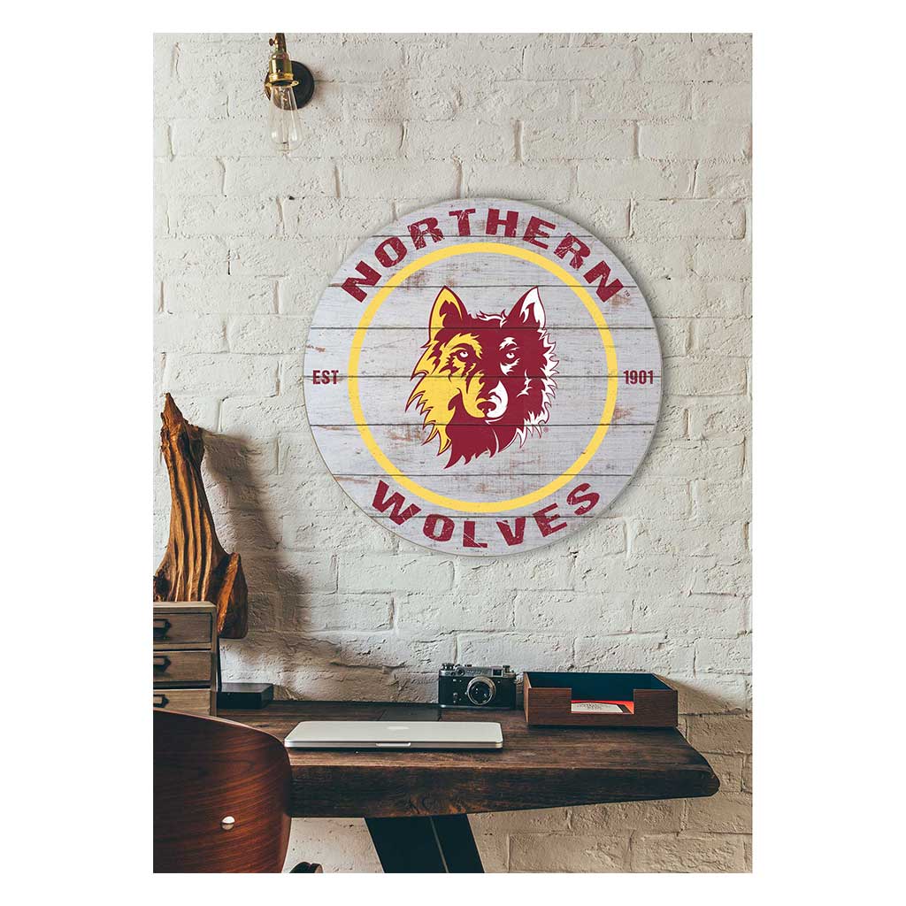 20x20 Weathered Circle Northern State University Wolves