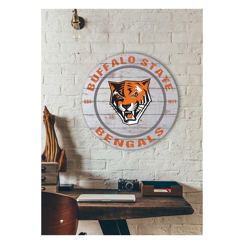 20x20 Weathered Circle Buffalo State College Bengals