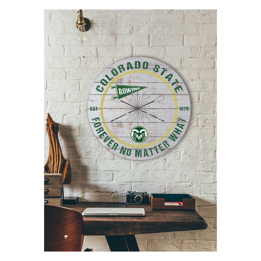 20x20 Throwback Weathered Circle Colorado State-Ft. Collins Rams Rowing
