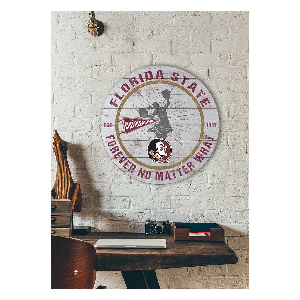 20x20 Throwback Weathered Circle Florida State Seminoles Cheerleading