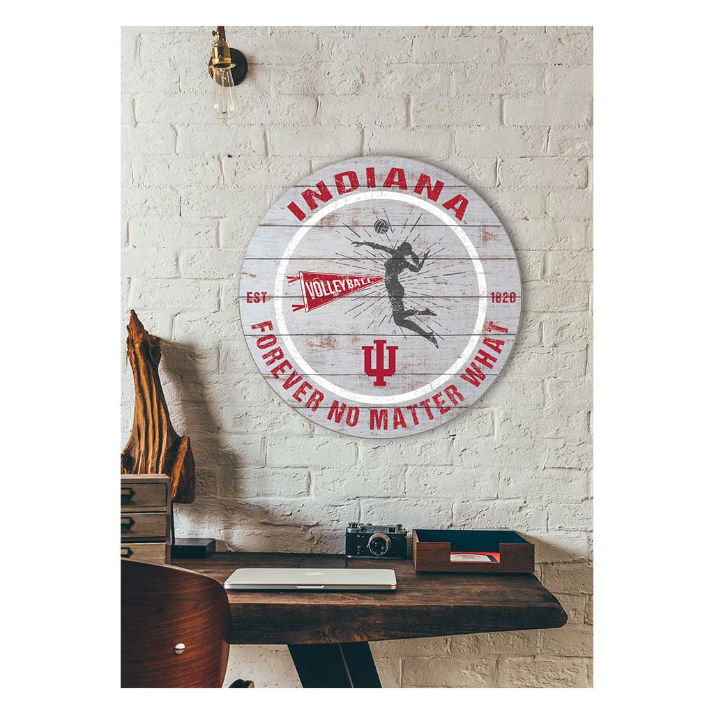 20x20 Throwback Weathered Circle Indiana Hoosiers Volleyball Girls