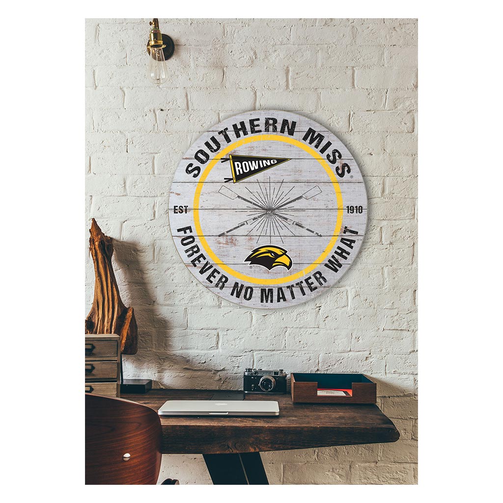 20x20 Throwback Weathered Circle Southern Mississippi Golden Eagles Rowing