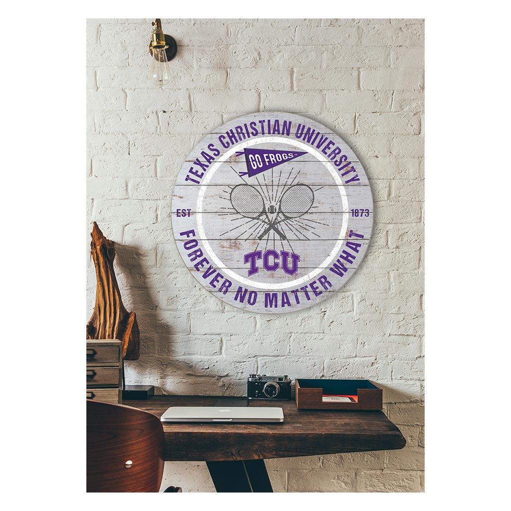 20x20 Throwback Weathered Circle Texas Christian Horned Frogs Tennis