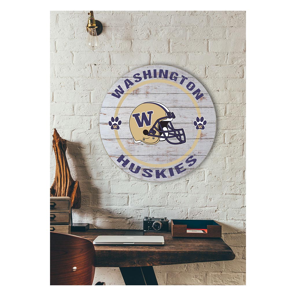20x20 Weathered Helmet Sign Washington Huskies