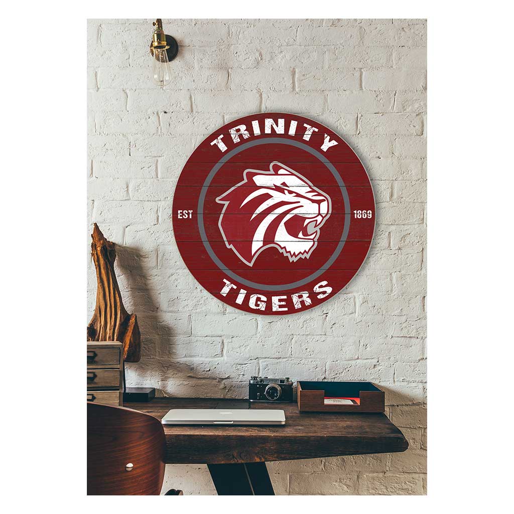 20x20 Weathered Colored Circle Trinity University Tigers