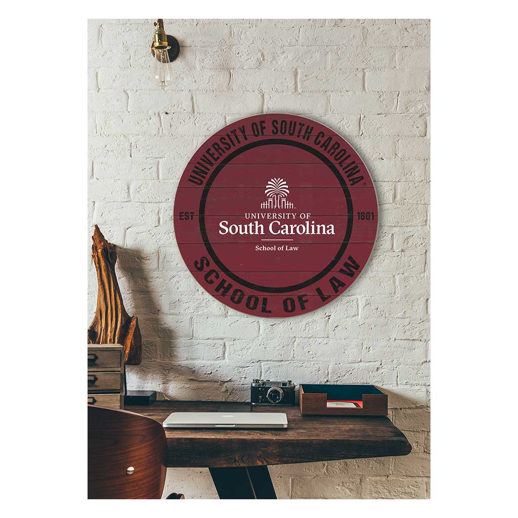 20x20 Weathered Colored Circle South Carolina - School of Law Gamecocks