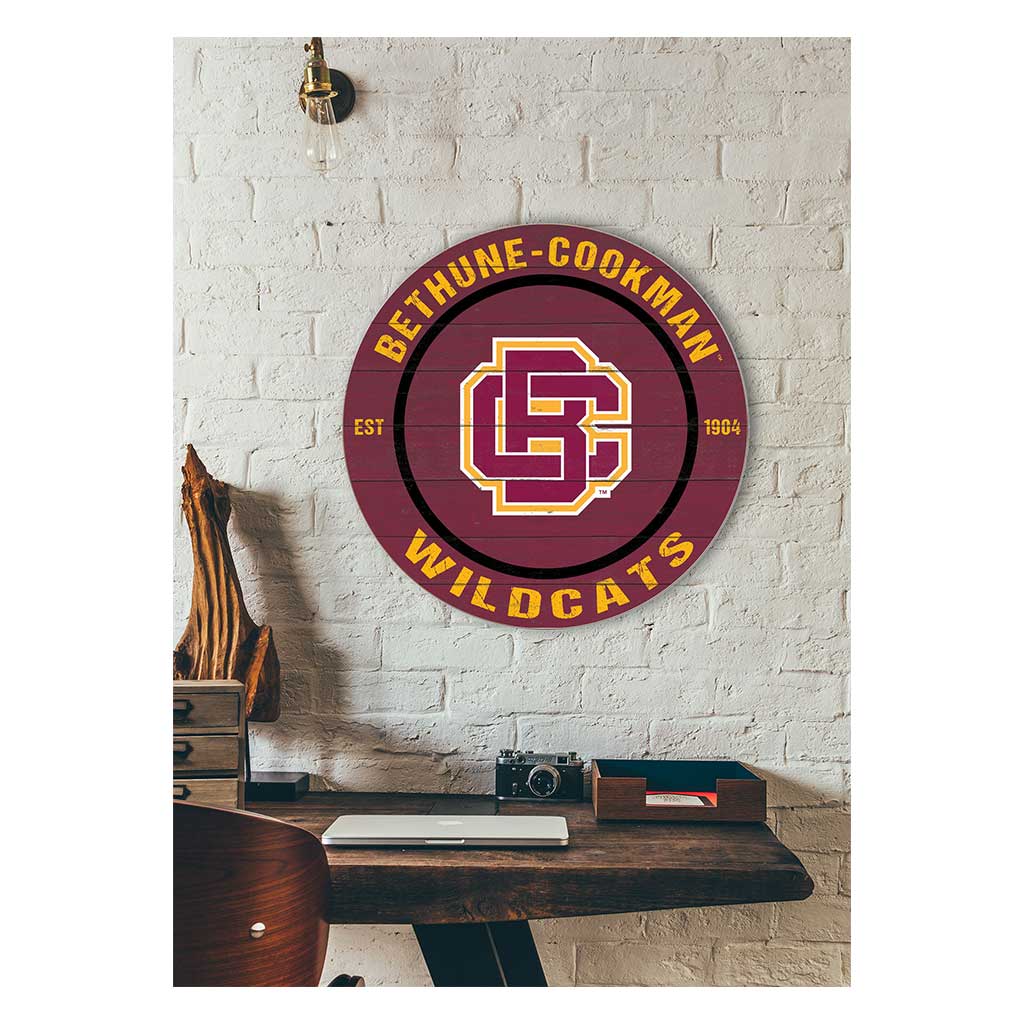 20x20 Weathered Colored Circle Bethune-Cookman Wildcats