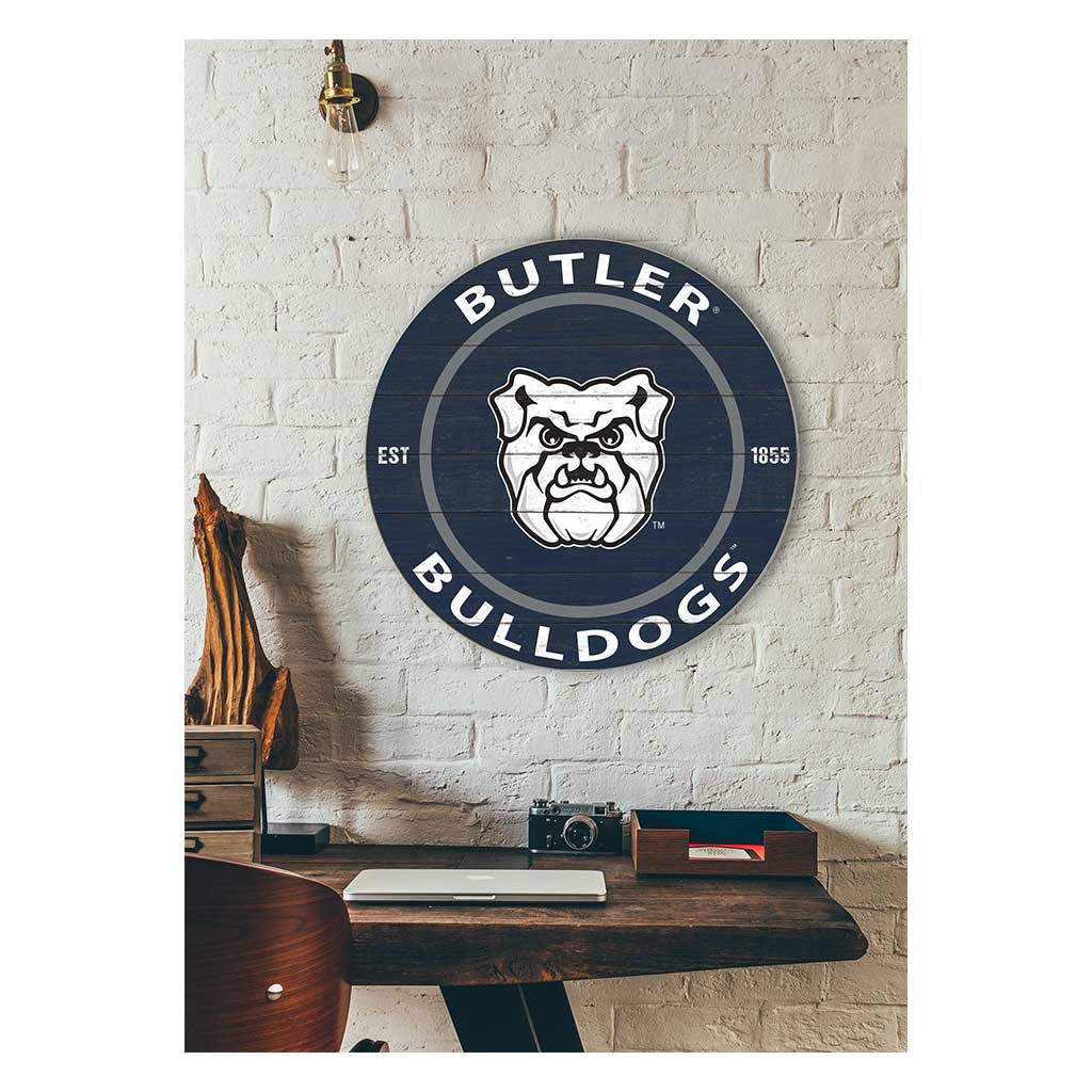 20x20 Weathered Colored Circle Butler Bulldogs