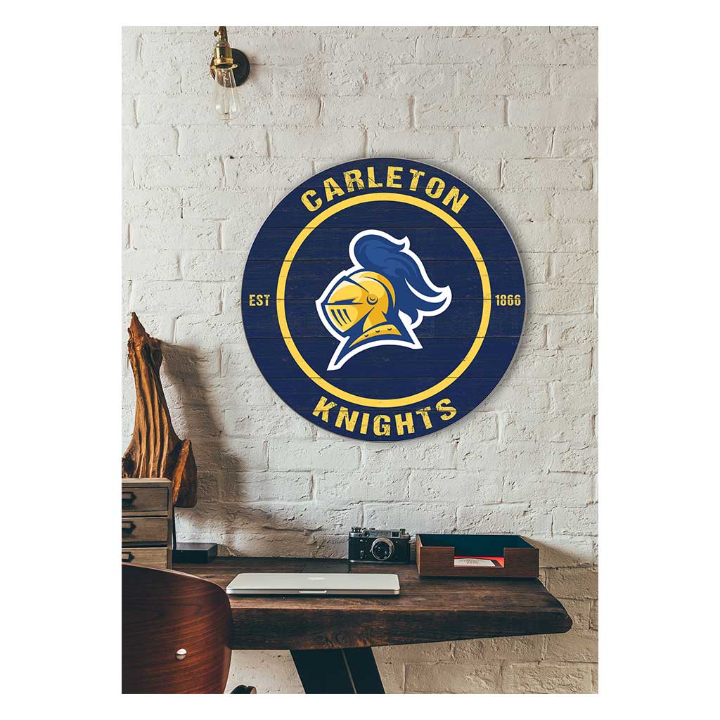 20x20 Weathered Colored Circle Carleton College Knights