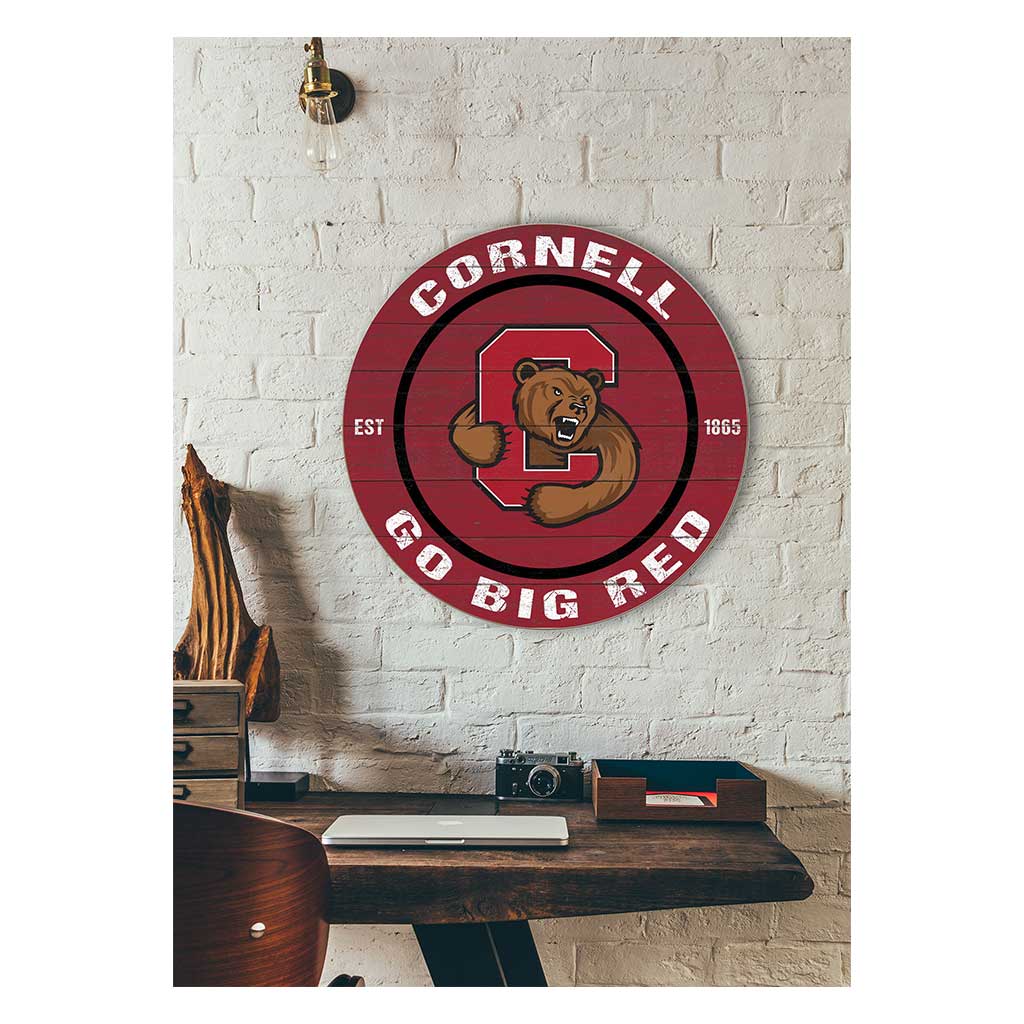 20x20 Weathered Colored Circle Cornell Big Red