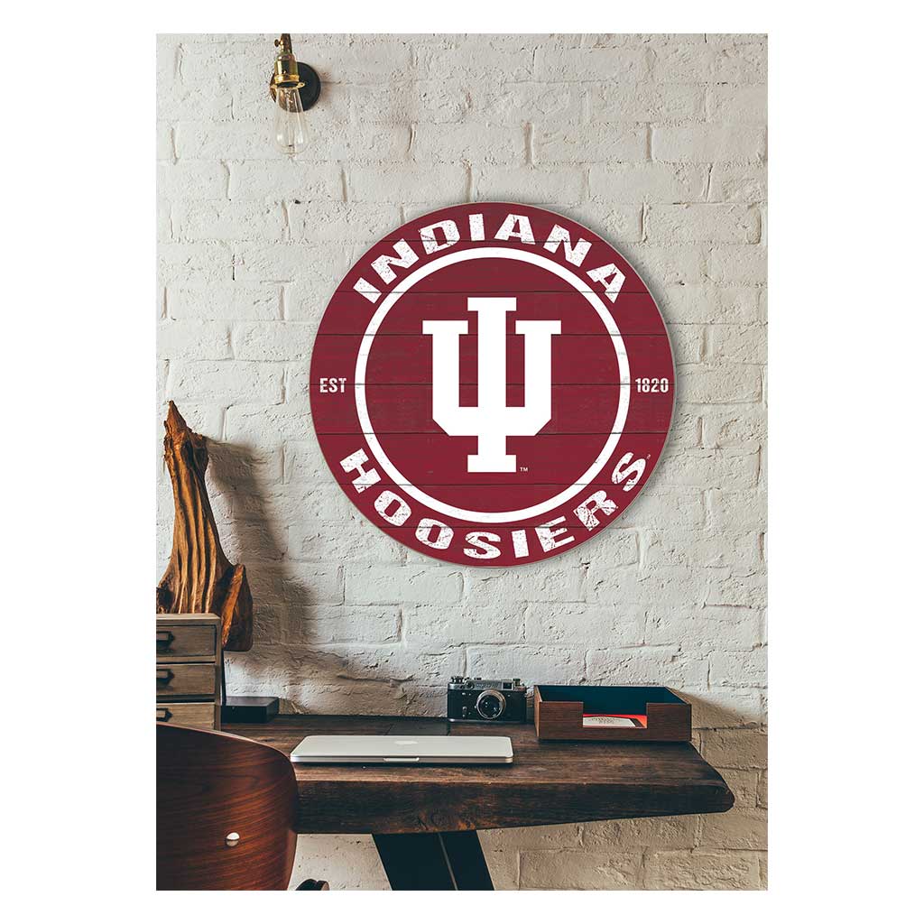 20x20 Weathered Colored Circle Indiana Hoosiers