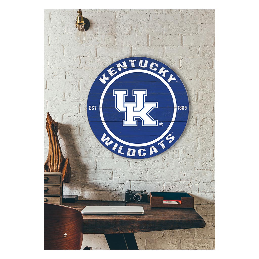 20x20 Weathered Colored Circle Kentucky Wildcats