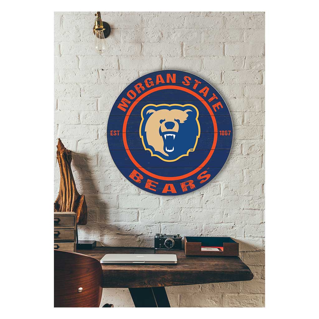 20x20 Weathered Colored Circle Morgan State Bears