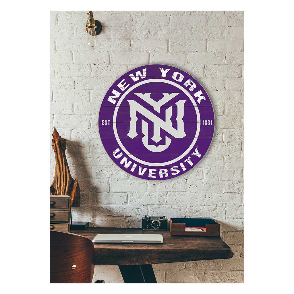 20x20 Weathered Colored Circle New York University Violets