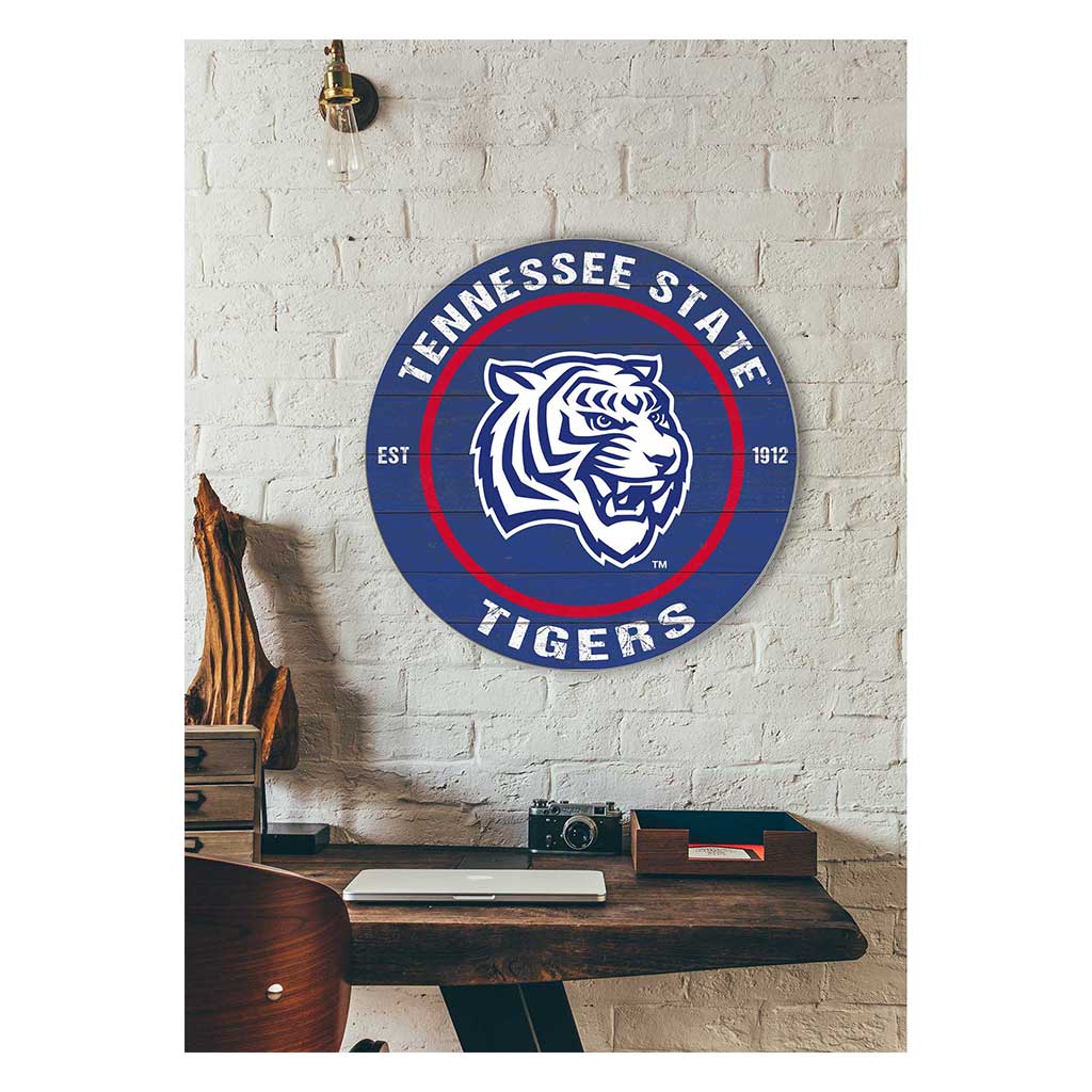 20x20 Weathered Colored Circle Tennessee State Tigers