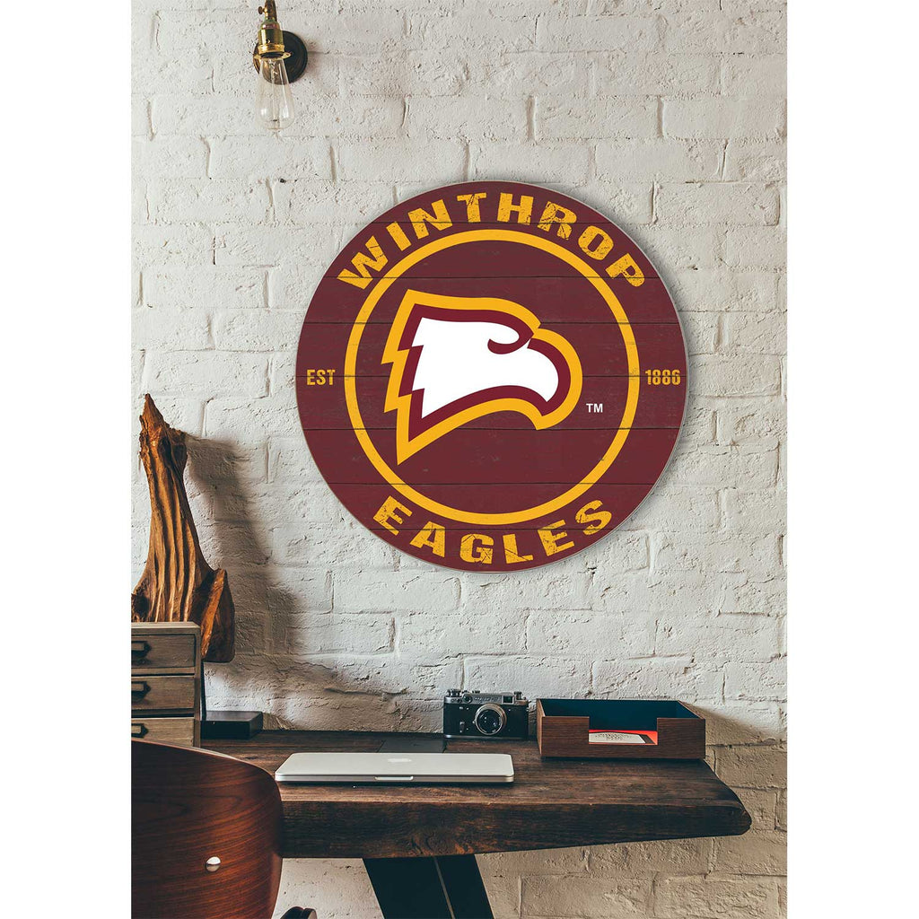 20x20 Weathered Colored Circle Winthrop Eagles