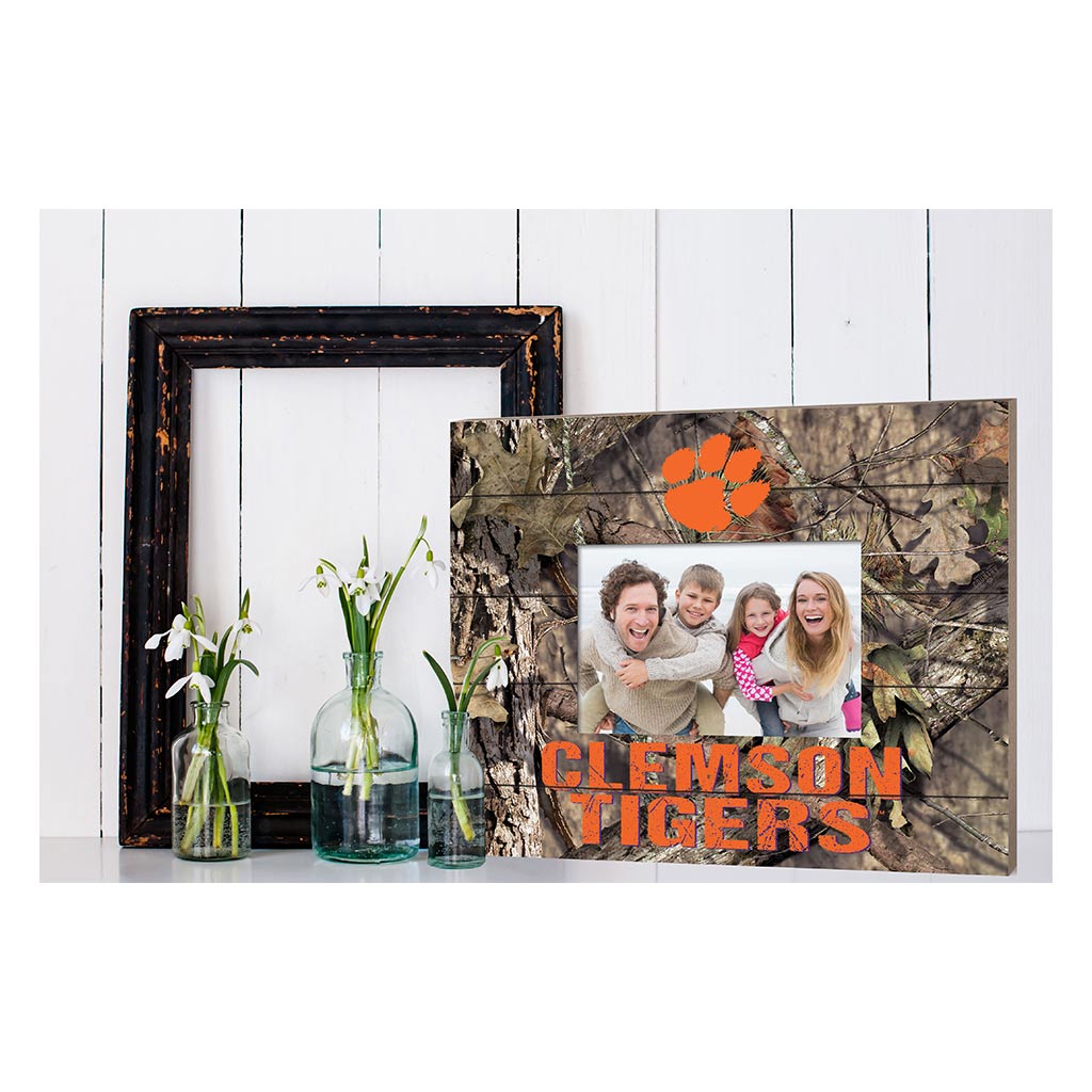 Mossy Oak Slat Frame With Logo Clemson Tigers