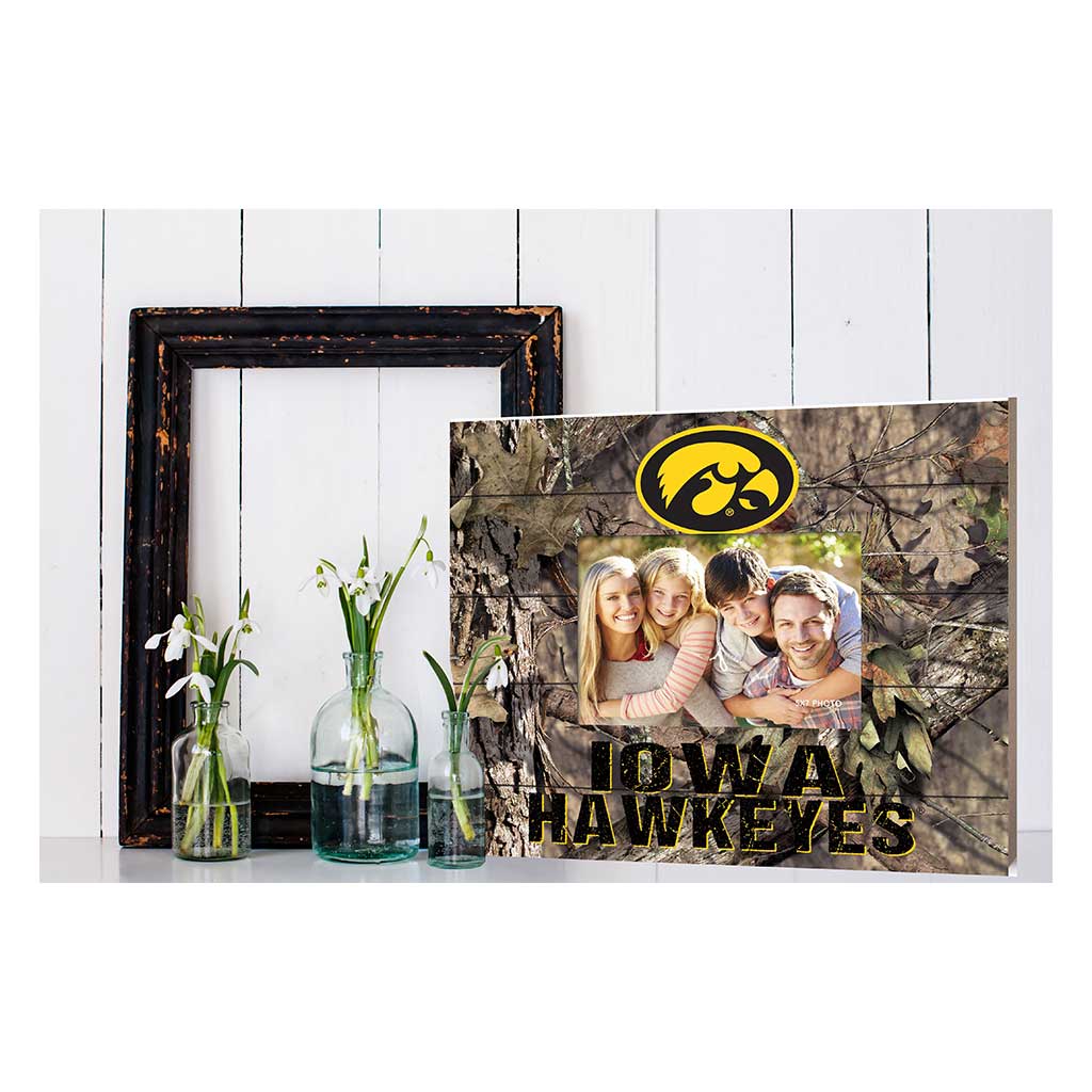 Mossy Oak Slat Frame With Logo Iowa Hawkeyes