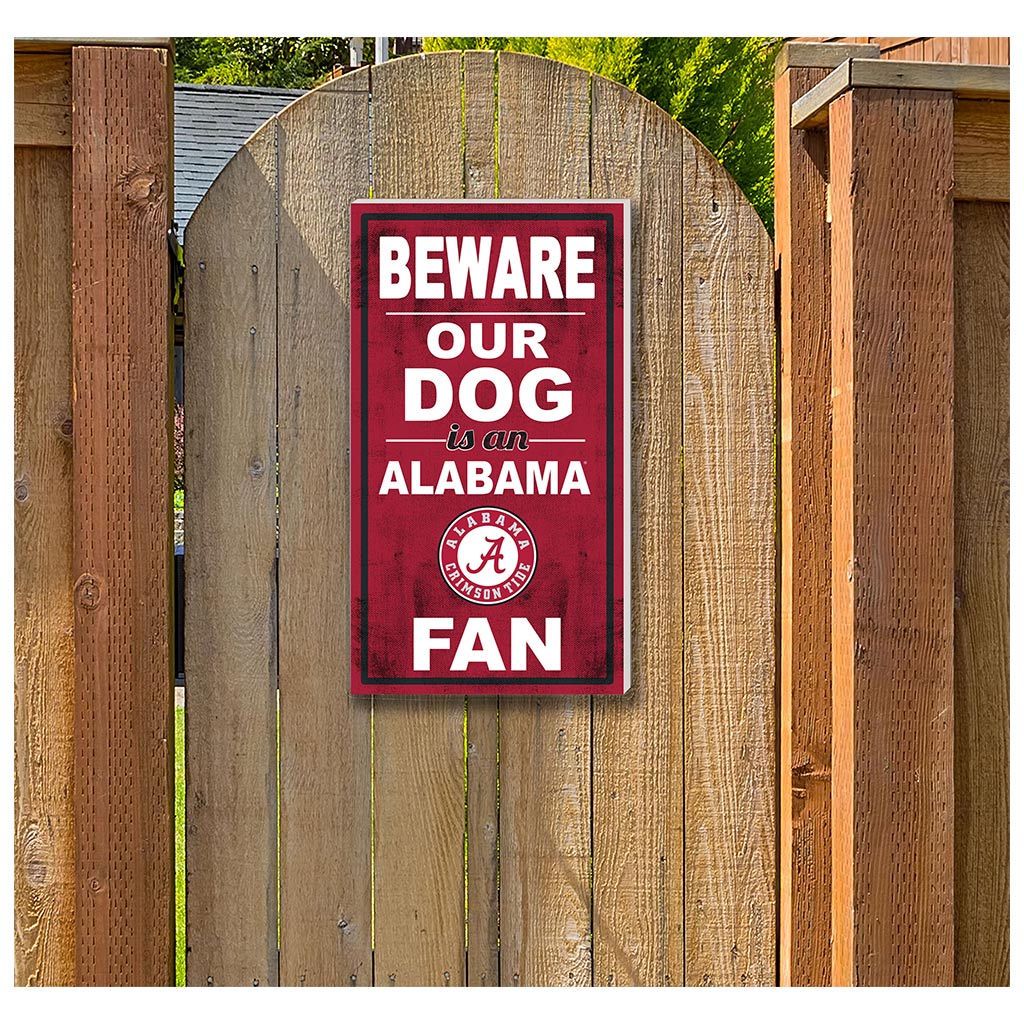 11x20 Indoor Outdoor Sign BEWARE of Dog Alabama Crimson Tide