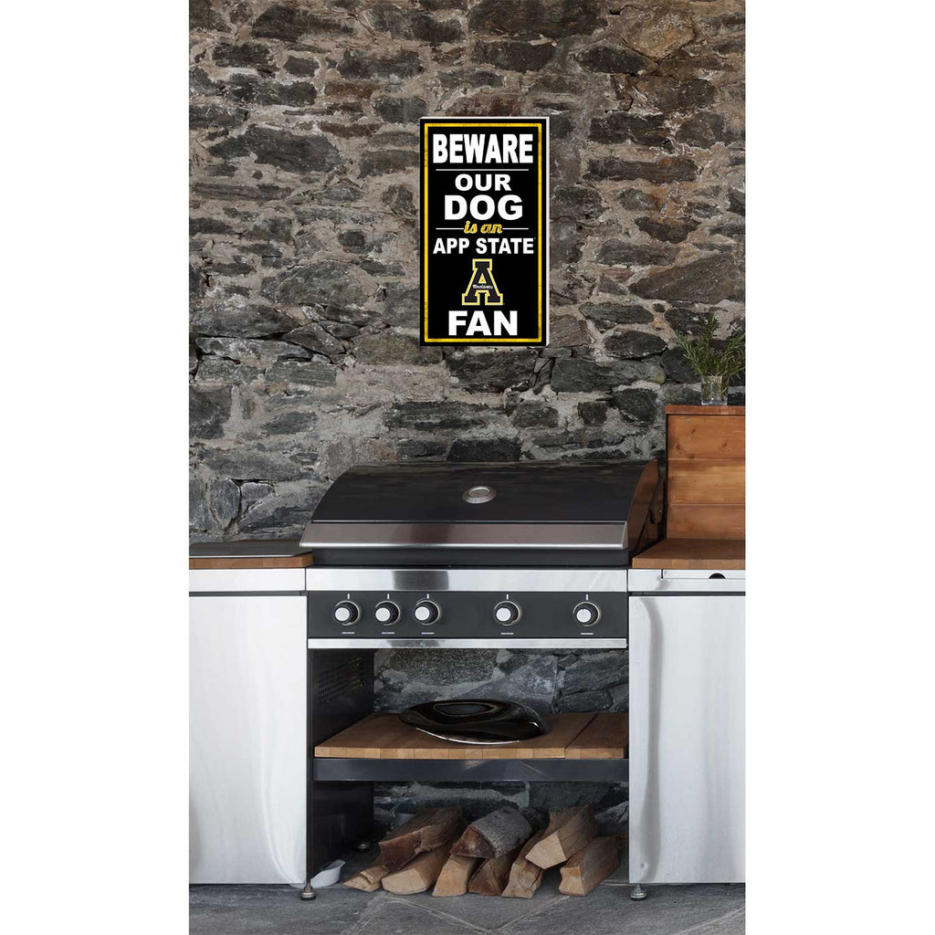 11x20 Indoor Outdoor Sign BEWARE of Dog Appalachian State Mountaineers