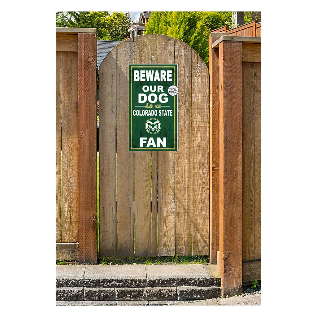 11x20 Indoor Outdoor Sign BEWARE of Dog Colorado State-Ft. Collins Rams