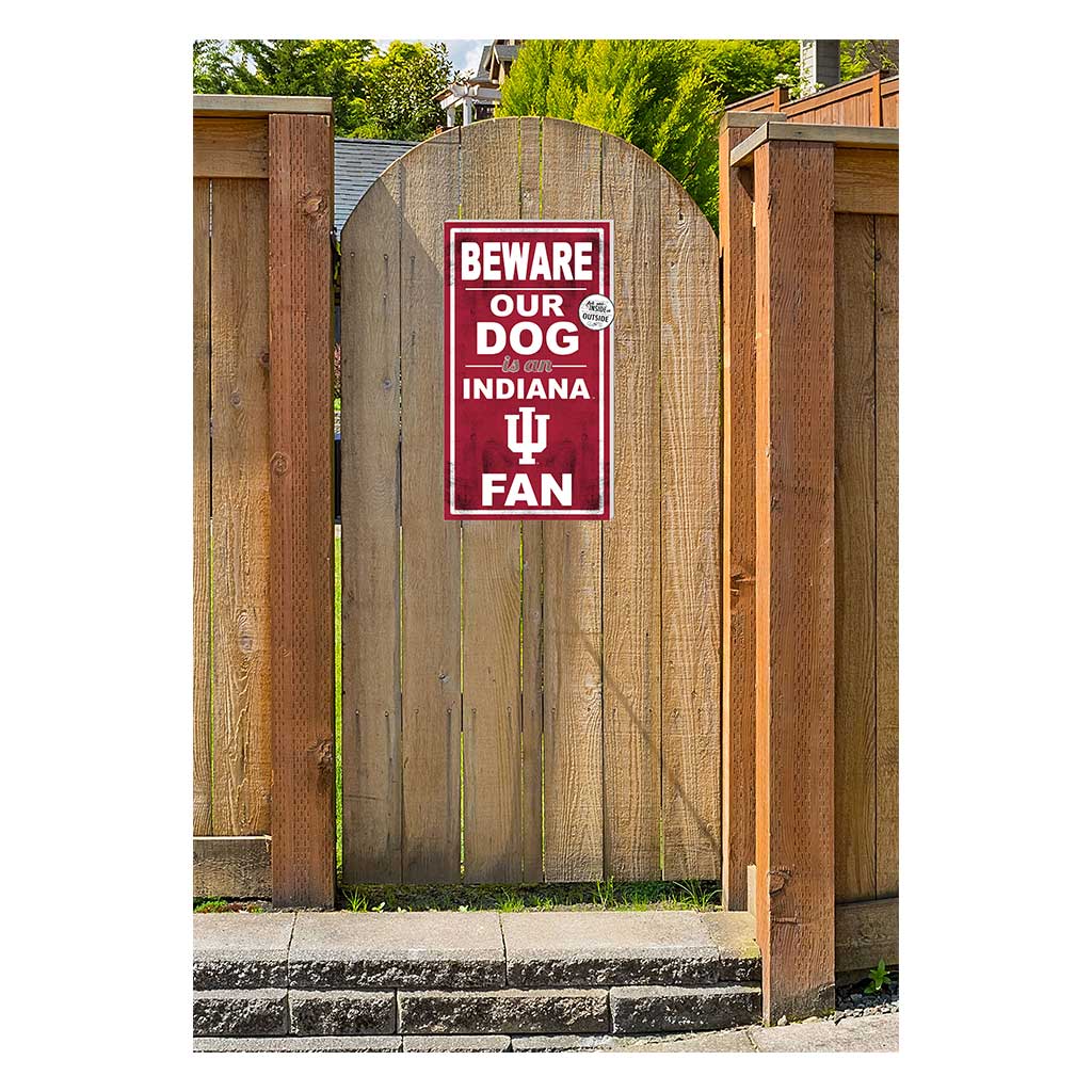 11x20 Indoor Outdoor Sign BEWARE of Dog Indiana Hoosiers