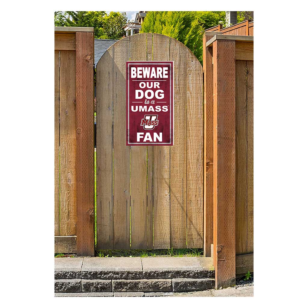 11x20 Indoor Outdoor Sign BEWARE of Dog Massachusetts (UMASS-Amherst) Minutemen