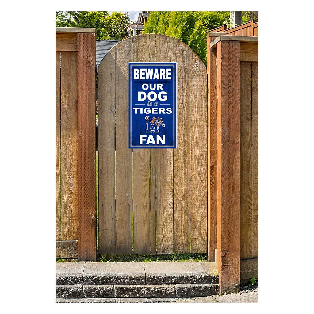 11x20 Indoor Outdoor Sign BEWARE of Dog Memphis Tigers
