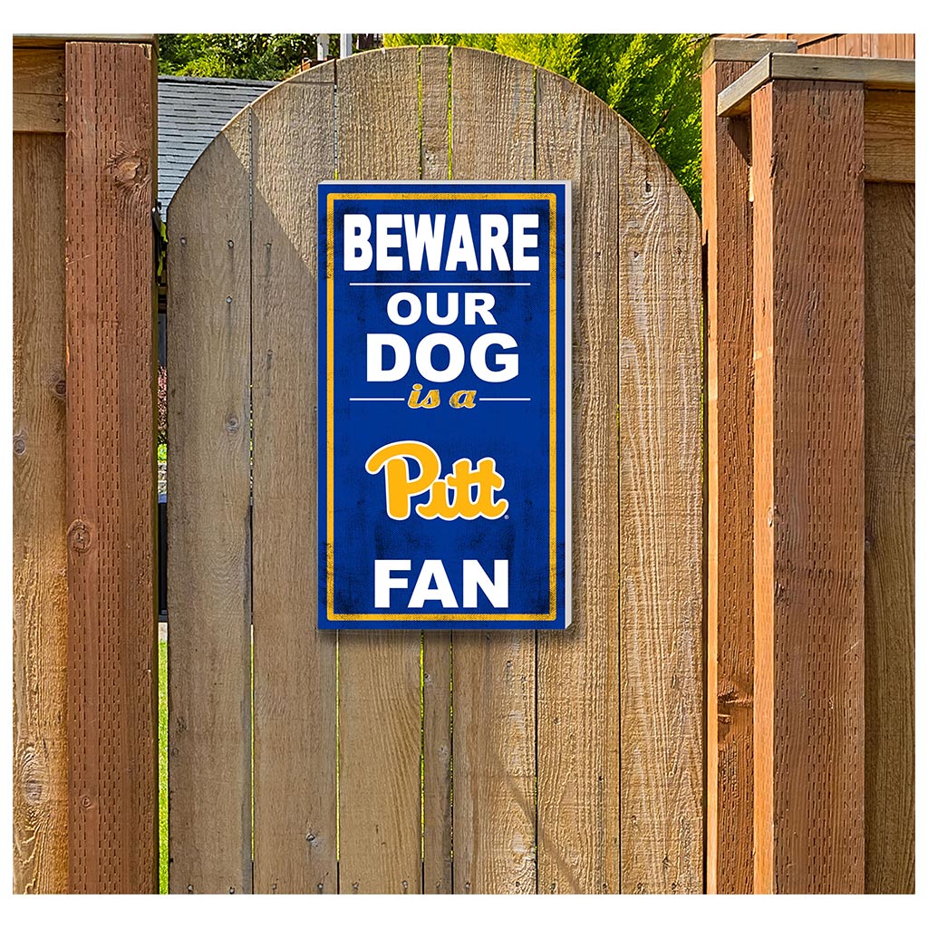 11x20 Indoor Outdoor Sign BEWARE of Dog Pittsburgh Panthers