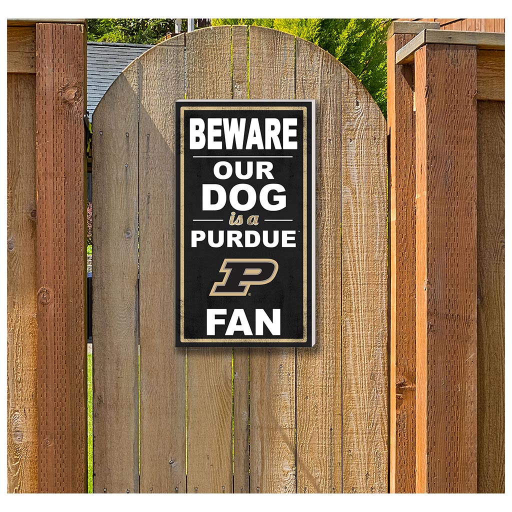 11x20 Indoor Outdoor Sign BEWARE of Dog Purdue Boilermakers