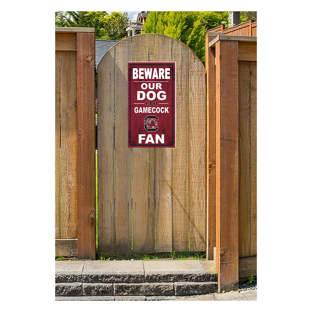11x20 Indoor Outdoor Sign BEWARE of Dog South Carolina Gamecocks