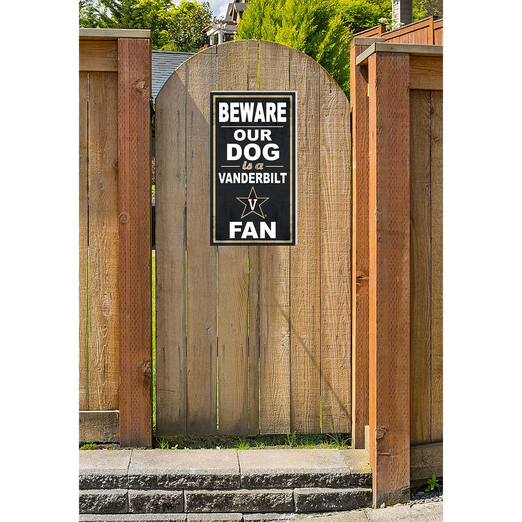 11x20 Indoor Outdoor Sign BEWARE of Dog Vanderbilt Commodores