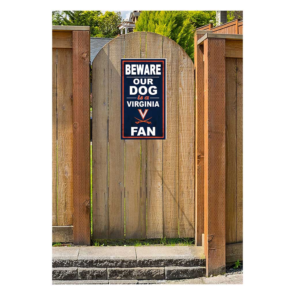 11x20 Indoor Outdoor Sign BEWARE of Dog Virginia Cavaliers