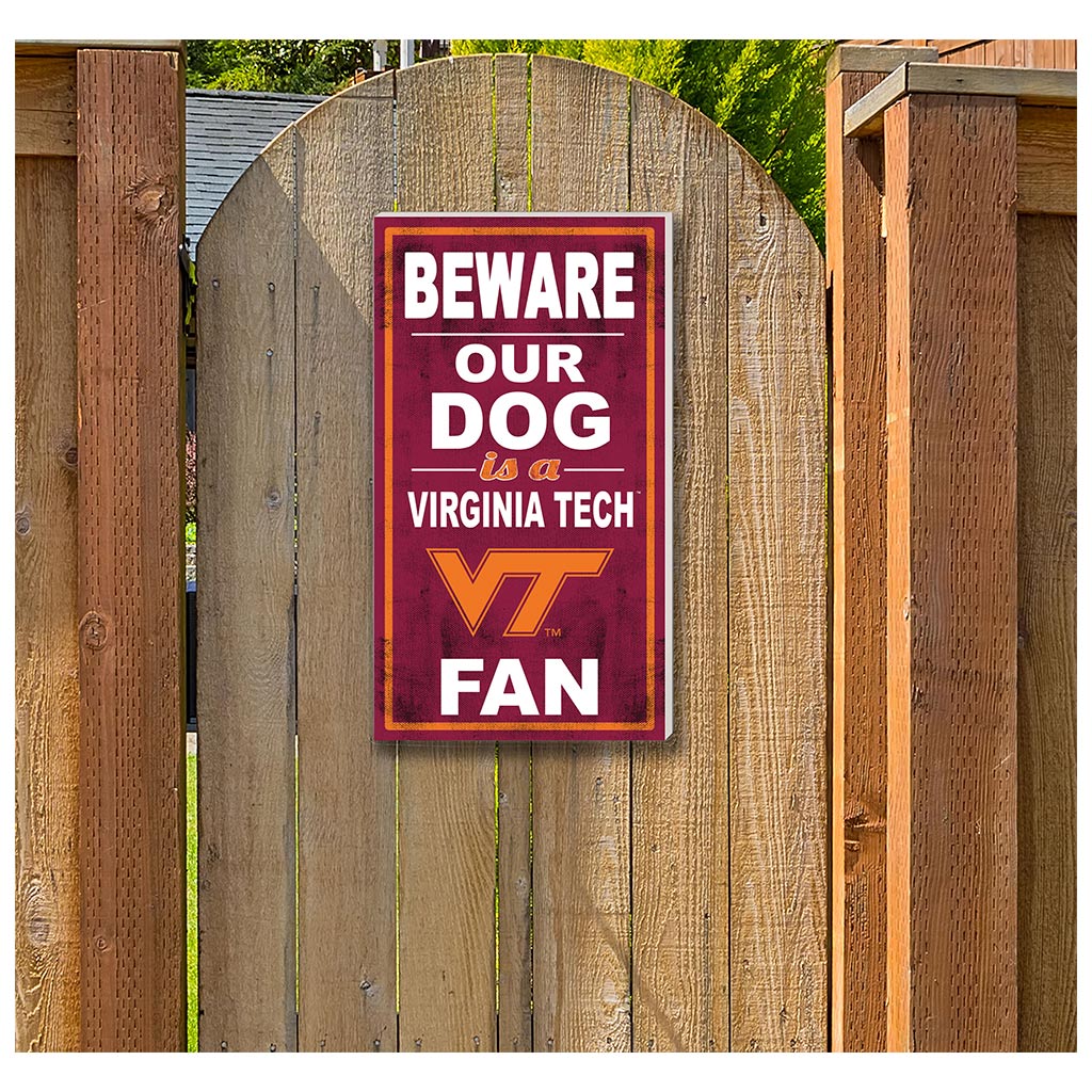 11x20 Indoor Outdoor Sign BEWARE of Dog Virginia Tech Hokies