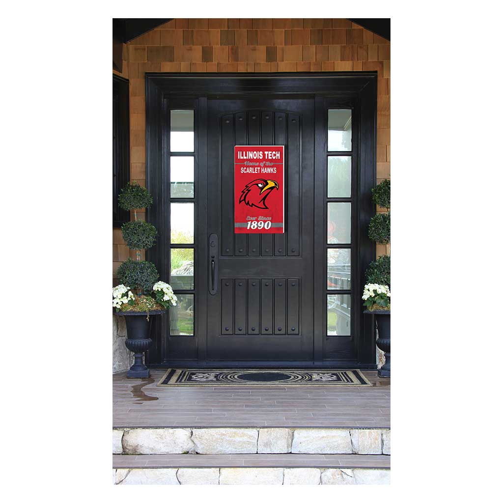 11x20 Indoor Outdoor Sign Home of the Illinois Institute of Technology Scarlet Hawks