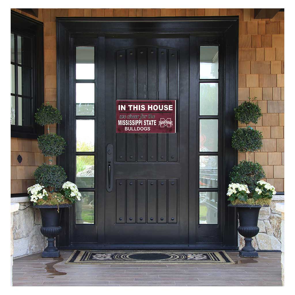 20x11 Indoor Outdoor Sign In This House Mississippi State Bulldogs