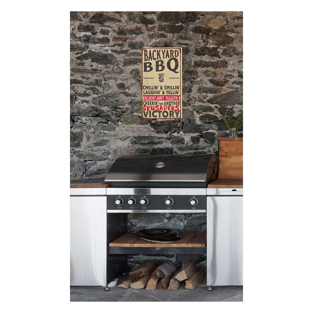 11x20 Indoor Outdoor BBQ Sign Belmont Abbey College CRUSADERS