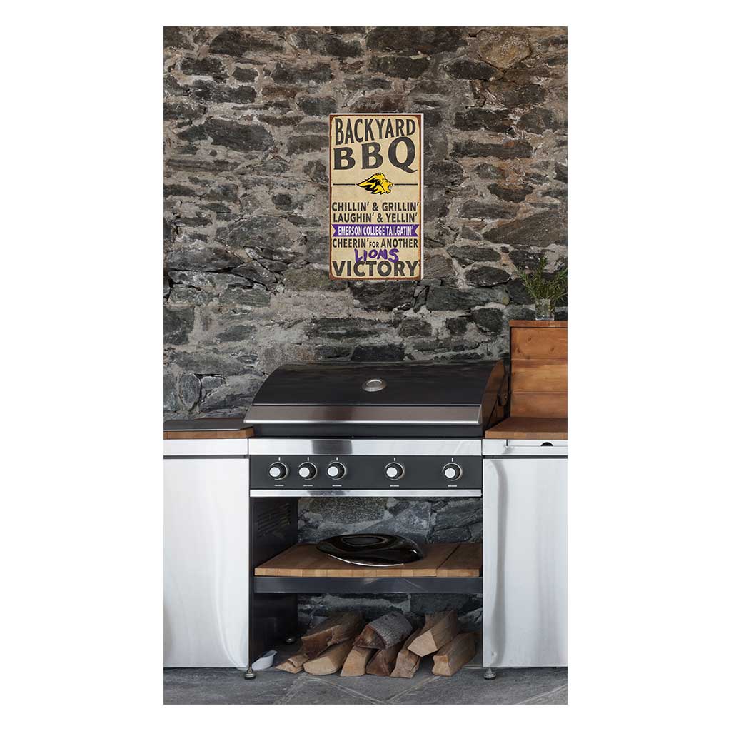 11x20 Indoor Outdoor BBQ Sign Emerson College Lions