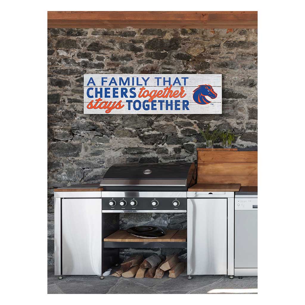 35x10 Indoor Outdoor Sign A Family That Cheers Boise State Broncos