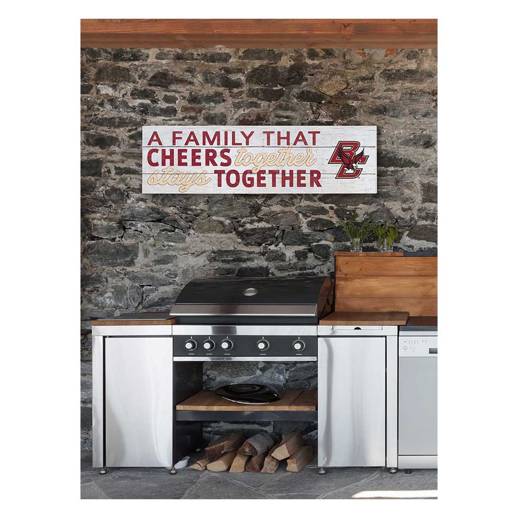 35x10 Indoor Outdoor Sign A Family That Cheers Boston College Eagles