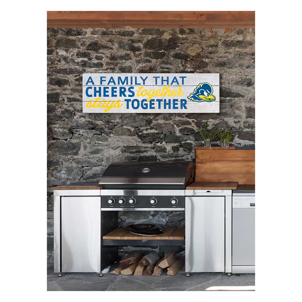 35x10 Indoor Outdoor Sign A Family That Cheers Delaware Fightin Blue Hens