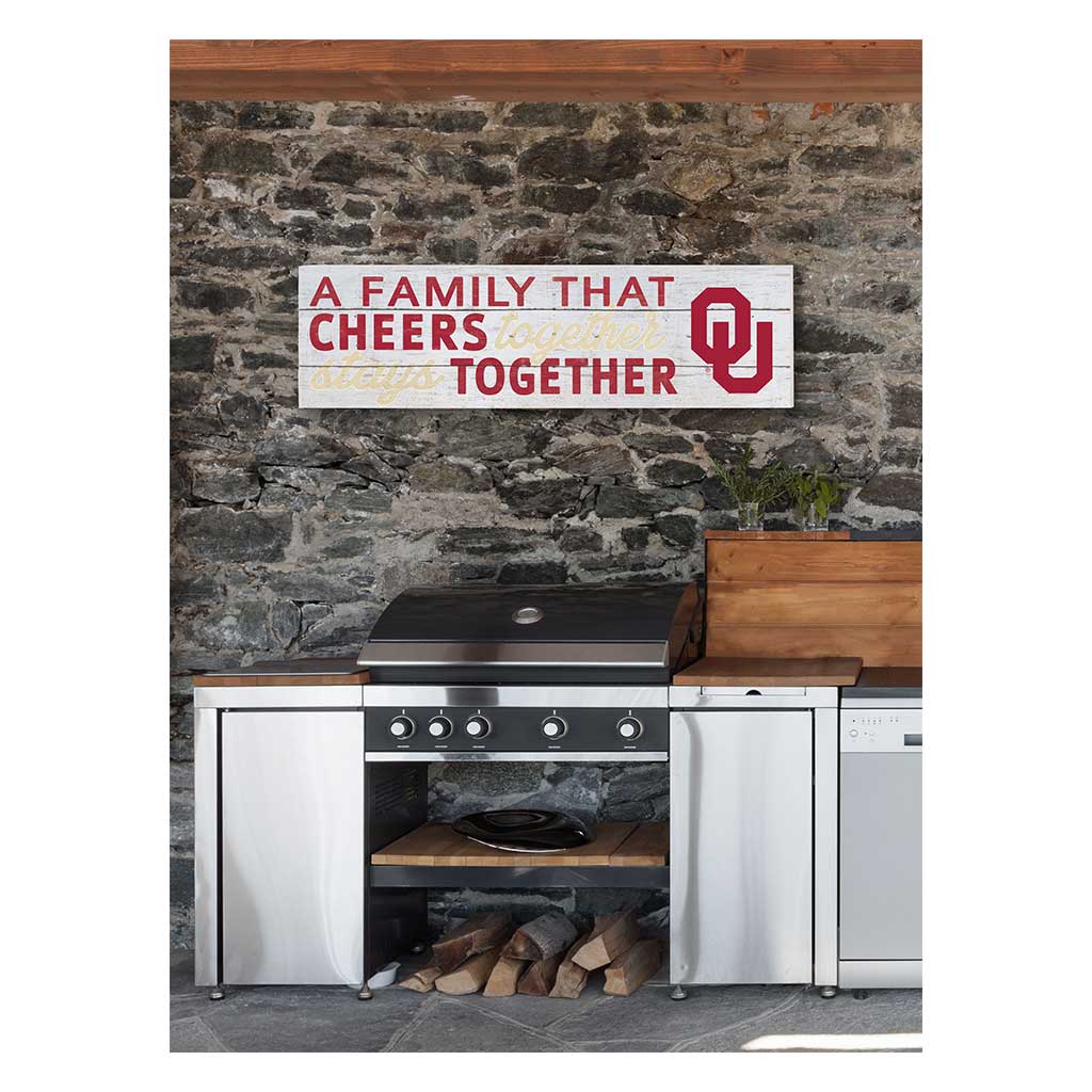 35x10 Indoor Outdoor Sign A Family That Cheers Oklahoma Sooners