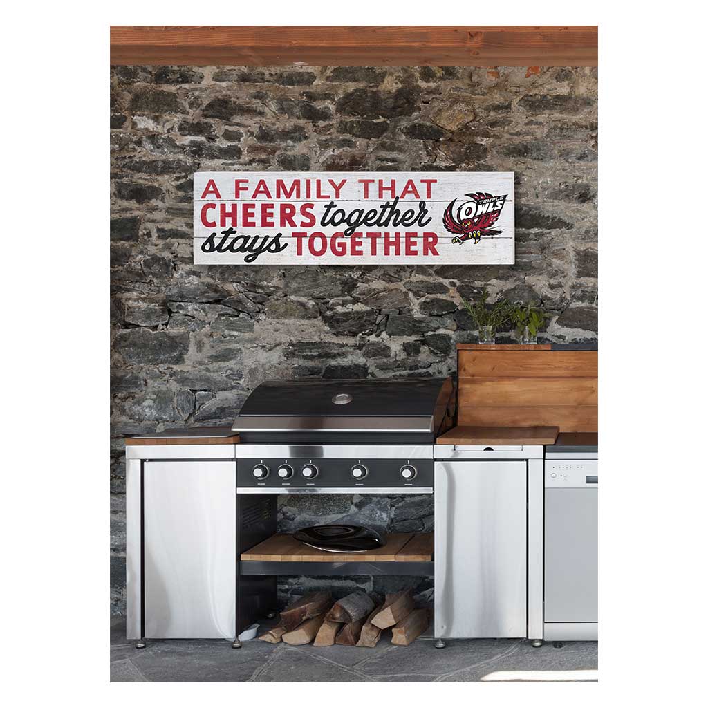 35x10 Indoor Outdoor Sign A Family That Cheers Temple Owls