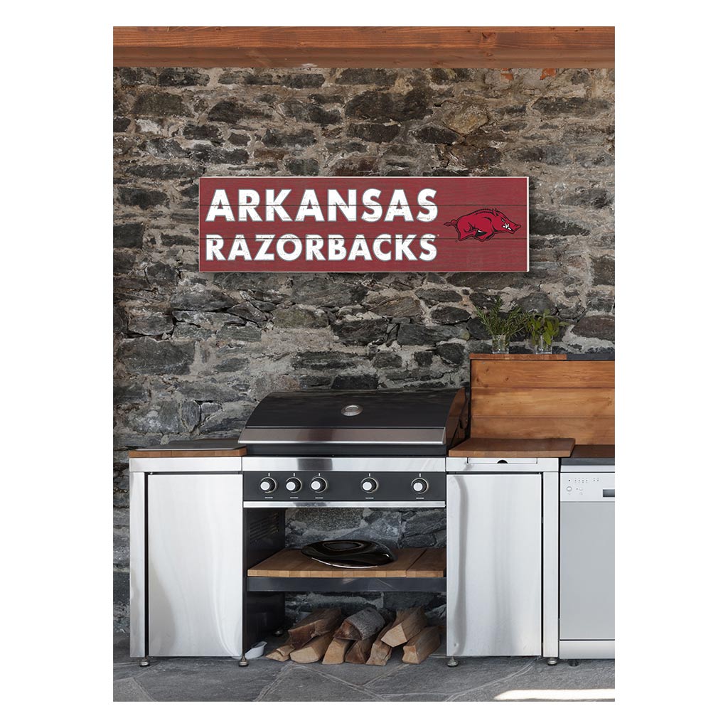 35x10 Indoor Outdoor Sign Colored Logo Arkansas Razorbacks